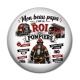Cabochon Résine - mon beau papa c'est le roi des pompiers
