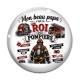 Cabochon Verre - mon beau papa c'est le roi des pompiers