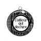 Pendentif Cabochon Argent - coiffeure qui déchire