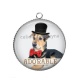 Pendentif Cabochon Argent - chien