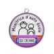 Pendentif Cabochon Argent - monitrice d'auto école qui déchire