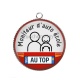 Pendentif Cabochon Argent - moniteur d'auto école au top