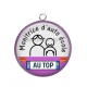 Pendentif Cabochon Argent - monitrice d'auto école au top