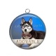 Pendentif Cabochon Argent - chien