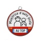 Pendentif Cabochon Argent - monitrice d'auto école au top