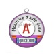 Pendentif Cabochon Argent - monitrice d'auto école qui déchire