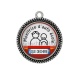Pendentif Cabochon Argent - monitrice d'auto école qui déchire