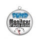 Pendentif Cabochon Argent - super moniteur d'auto école