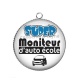 Pendentif Cabochon Argent - super moniteur d'auto école