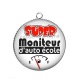 Pendentif Cabochon Argent - super moniteur d'auto école