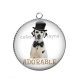 Pendentif Cabochon Argent - chien