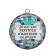 Pendentif Cabochon Argent - je suis une monitrice d'auto école qui déchire