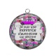 Pendentif Cabochon Argent - je suis une monitrice d'auto école qui déchire