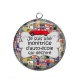Pendentif Cabochon Argent - je suis une monitrice d'auto école qui déchire