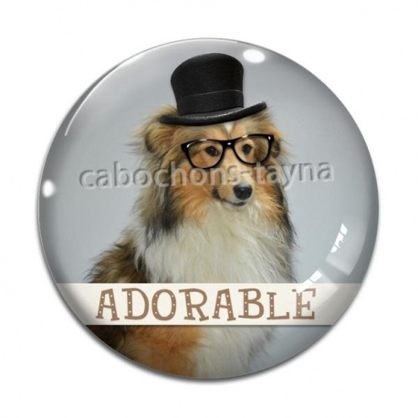 Cabochon Verre - chien