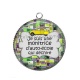 Pendentif Cabochon Argent - je suis une monitrice d'auto école qui déchire