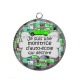 Pendentif Cabochon Argent - je suis une monitrice d'auto école qui déchire