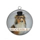 Pendentif Cabochon Argent - chien