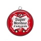 Pendentif Cabochon Argent - super moniteur d'auto école