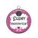 Pendentif Cabochon Argent - super monitrice