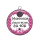 Pendentif Cabochon Argent - monitrice auto école au top