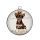 Pendentif Cabochon Argent - chien