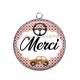 Pendentif Cabochon Argent - merci