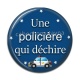 Cabochon Résine - une policière qui déchire