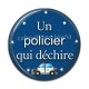 Cabochon Résine - un policier qui déchire