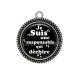 Pendentif Cabochon Argent - je suis une responsable qui déchire