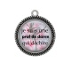 Pendentif Cabochon Argent - je suis une prof de danse qui déchire