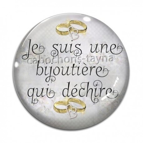 Cabochon Verre - je suis une bijoutière qui déchire