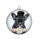 Pendentif Cabochon Argent - chien