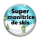 Cabochon Verre - super monitrice de skis
