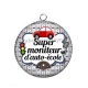 Pendentif Cabochon Argent - super moniteur d'auto école