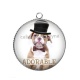 Pendentif Cabochon Argent - chien