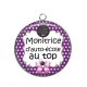 Pendentif Cabochon Argent - monitrice d'auto école au top