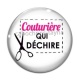 Cabochon Verre - couturière qui déchire