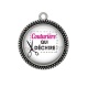 Pendentif Cabochon Argent - couturière qui déchire