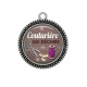 Pendentif Cabochon Argent - couturière qui déchire