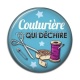 Cabochon Résine - couturière qui déchire