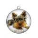 Pendentif Cabochon Argent - chien