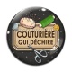 Cabochon Verre - couturière qui déchire