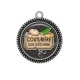Pendentif Cabochon Argent - couturière qui déchire