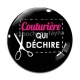 Cabochon Verre - couturière qui déchire