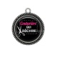 Pendentif Cabochon Argent - couturière qui déchire