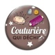 Cabochon Verre - couturière qui déchire