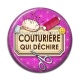 Cabochon Résine - couturière qui déchire