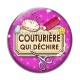 Cabochon Verre - couturière qui déchire