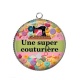 Pendentif Cabochon Argent - une super couturière